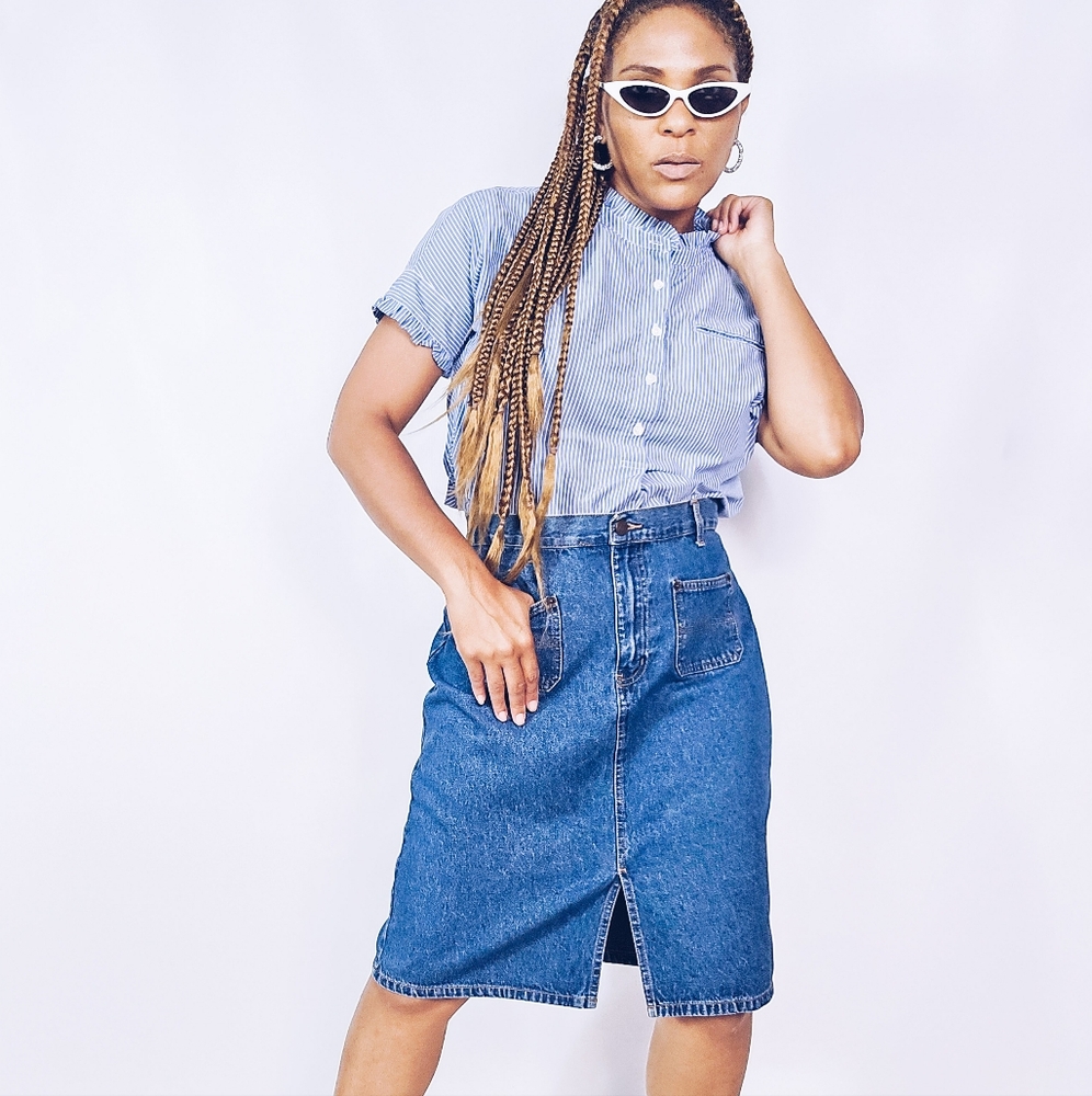 Bill Blass Vintage Denim Skirt